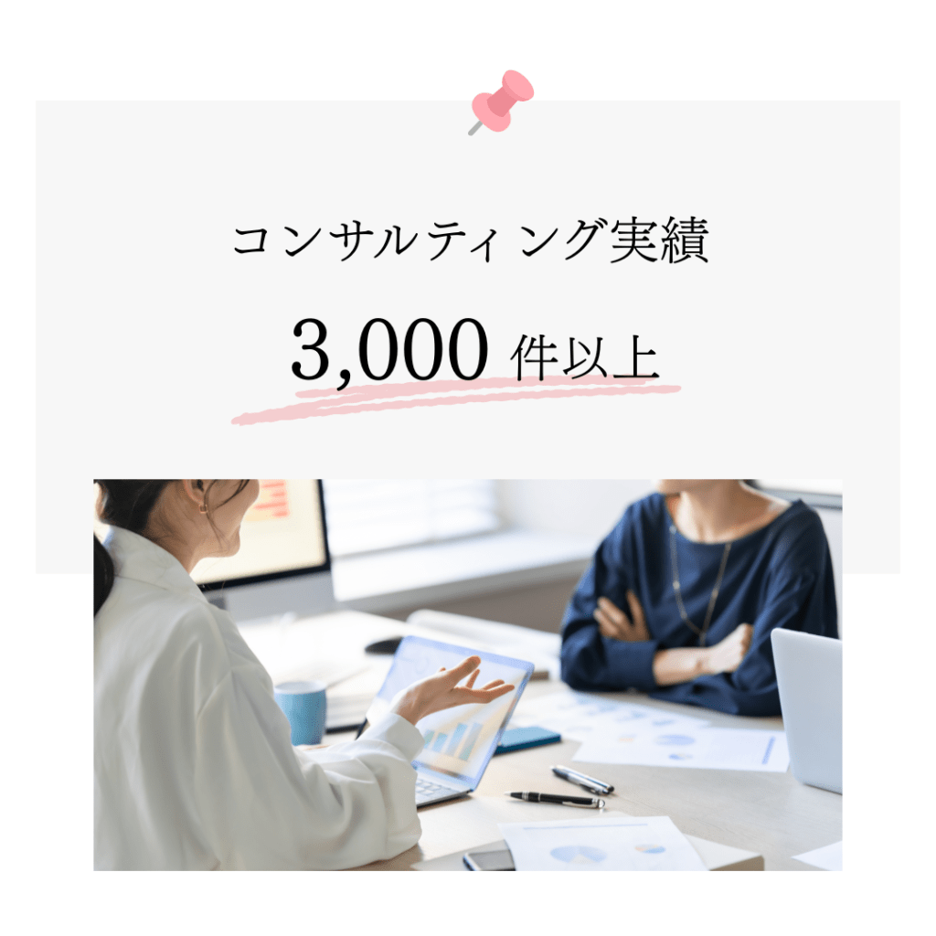 コンサルティング実績3000件以上